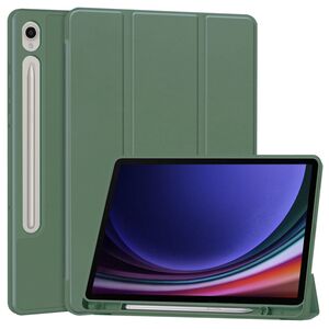 Husa pentru Samsung Galaxy Tab S9 / S9 FE / S10 FE usoara si subtire cu functie wake-up/sleep si compartiment pentru stylus, tip stand - verde