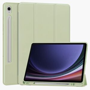 Husa pentru Samsung Galaxy Tab S9 / S9 FE / S10 FE usoara si subtire cu functie wake-up/sleep si compartiment pentru stylus, tip stand - verde deschis