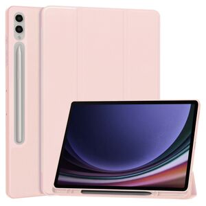 Husa pentru Samsung Galaxy Tab S9 Plus / S9 FE Plus, Tab S10 Plus usoara si subtire cu functie wake-up/sleep si compartiment pentru stylus, tip stand - roz