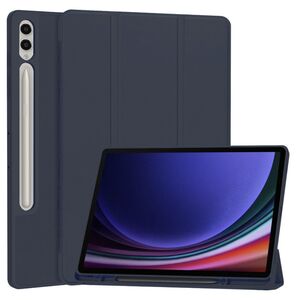 Husa pentru Samsung Galaxy Tab S9 Plus / S9 FE Plus, Tab S10 Plus usoara si subtire cu functie wake-up/sleep si compartiment pentru stylus, tip stand - albastru