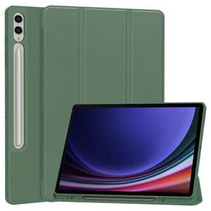 Husa pentru Samsung Galaxy Tab S9 Plus / S9 FE Plus, Tab S10 Plus usoara si subtire cu functie wake-up/sleep si compartiment pentru stylus, tip stand - verde
