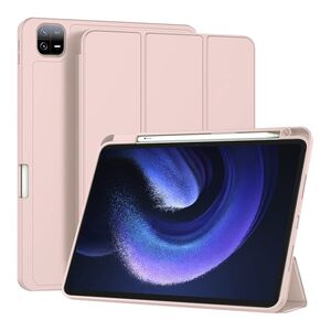 Husa pentru Xiaomi Pad 6, Pad 6 Pro Soft Shell cu functie wake-up/sleep si compartiment pentru stylus, tip stand - roz