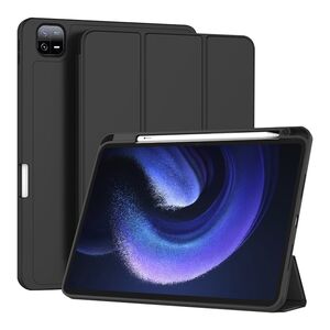 Husa pentru Xiaomi Pad 6, Pad 6 Pro Soft Shell cu functie wake-up/sleep si compartiment pentru stylus, tip stand - negru
