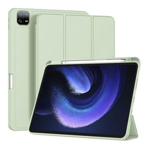 Husa pentru Xiaomi Pad 6, Pad 6 Pro Soft Shell cu functie wake-up/sleep si compartiment pentru stylus, tip stand - verde deschis