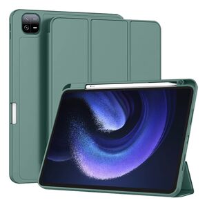Husa pentru Xiaomi Pad 6, Pad 6 Pro Soft Shell cu functie wake-up/sleep si compartiment pentru stylus, tip stand - verde