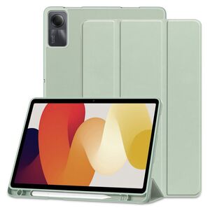 Husa pentru Xiaomi Redmi Pad SE 11 inch Soft Shell cu functie wake-up/sleep si compartiment pentru stylus, tip stand - verde