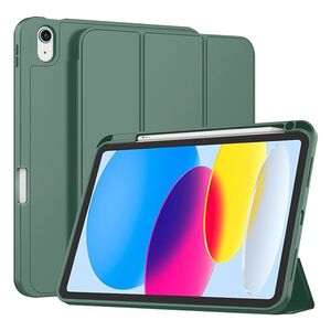 Husa pentru iPad 10 2022 10.9 inch usoara si subtire cu functie wake-up/sleep si compartiment pentru stylus, tip stand - verde