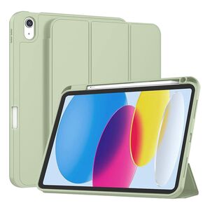 Husa pentru iPad 11 2025, iPad 10 2022 usoara si subtire cu functie wake-up/sleep si compartiment pentru stylus, tip stand - verde deschis