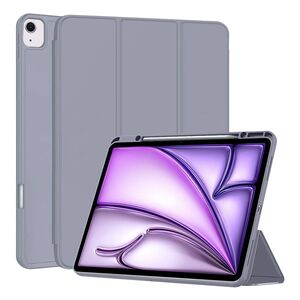 Husa pentru iPad Air 13 2025 / 2024 M3, M2 usoara si subtire cu functie wake-up/sleep si compartiment pentru stylus, tip stand - mov
