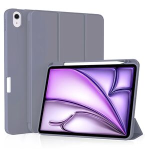 Husa pentru iPad Air 11 inch 2024 / 2025​ M2, M3 Soft Shell cu functie wake-up/sleep si compartiment pentru stylus, tip stand - mov