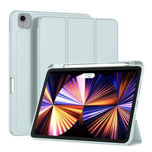 Husa pentru iPad Pro 11 inch 2022, 2021 Soft Shell cu functie wake-up/sleep si compartiment pentru stylus, tip stand - albastru deschis