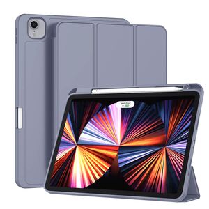 Husa pentru iPad Pro 11 inch 2022, 2021 Soft Shell cu functie wake-up/sleep si compartiment pentru stylus, tip stand - mov