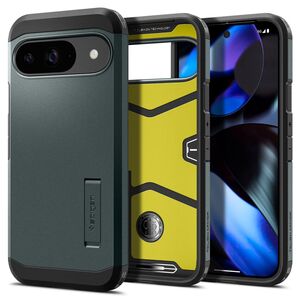 Husa premium pentru  Google Pixel 9 / 9 Pro Spigen Tough Armor - verde
