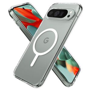 Husa premium pentru  Google Pixel 9 Pro XL Spigen Ultra Hybrid MagSafe OneTap Ring transparent - alb