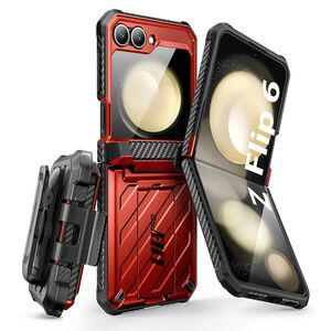 Husa Samsung Galaxy Z Flip 6 Supcase Unicorn Beetle Pro, rosu