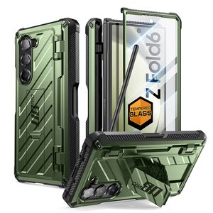 Husa cu folie integrata pentru Samsung Galaxy Z Fold 6 Supcase Unicorn Beetle Pro, verde