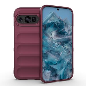 Husa pentru  Google Pixel 9 Pro Liquid Silicone, Microfibre Lining, Non-Slip Airbag Design, bordeaux