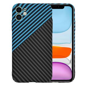 Husa pentru  iPhone 11 CarbonFiber UltraSlim, Lightweight, albastru / negru