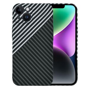 Husa pentru  iPhone 14 CarbonFiber UltraSlim, Lightweight, gri