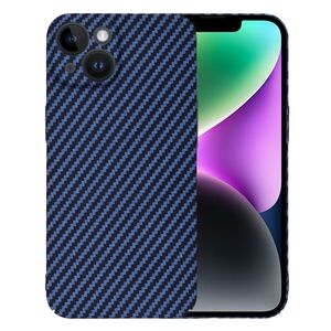 Husa pentru  iPhone 14 CarbonFiber UltraSlim, Lightweight, albastru