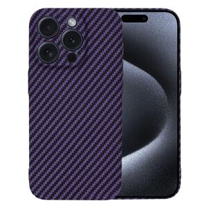 Husa pentru  iPhone 15 Pro CarbonFiber UltraSlim, Lightweight, mov