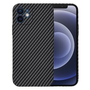 Husa pentru iPhone 12 CarbonFiber UltraSlim, Lightweight, negru