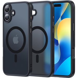 Husa pentru  iPhone 16 Plus cu MagSafe, Ghost Series, frosted - negru