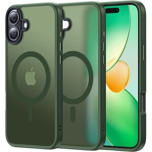Husa pentru  iPhone 16 Plus cu MagSafe, Ghost Series, frosted - verde