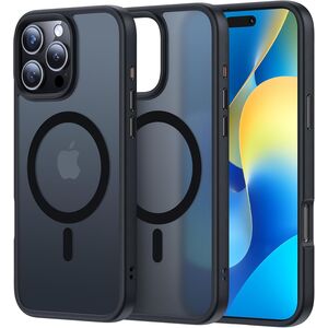 Husa pentru  iPhone 16 Pro cu MagSafe, Ghost Series, frosted - negru