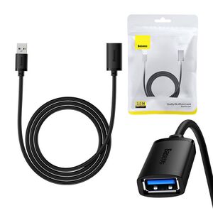Cablu extensie USB, 1.5m Baseus AirJoy Series, negru