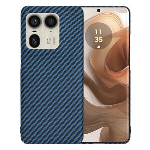 Husa pentru  Motorola Edge 50 Ultra CarbonFiber UltraSlim, Lightweight, albastru