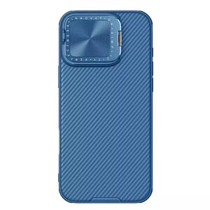 Husa pentru  iPhone 16 Pro MagSafe cu slider tip stand pentru protectie lentile - albastru