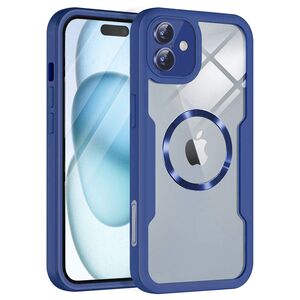 Pachet 360: Husa cu folie integrata pentru  iPhone 16 cu MagSafe Cover360 fata / spate - albastru