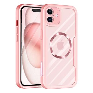 Pachet 360: Husa cu folie integrata pentru  iPhone 16 cu MagSafe Cover360 fata / spate - roz