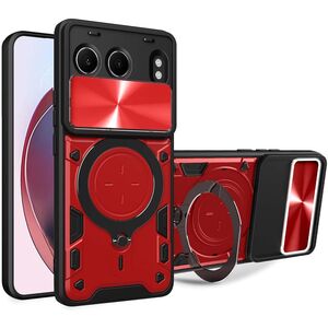 Husa pentru  OnePlus Nord 4 cu protecție pentru cameră și suport magnetic integrat Ring Shockproof, rosu
