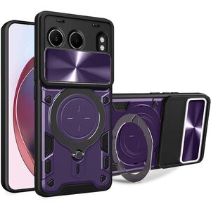 Husa pentru  OnePlus Nord 4 cu protecție pentru cameră și suport magnetic integrat Ring Shockproof, mov