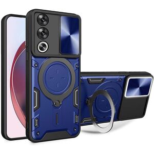 Husa pentru  Oppo A80 cu protecție pentru cameră și suport magnetic integrat Ring Shockproof, albastru