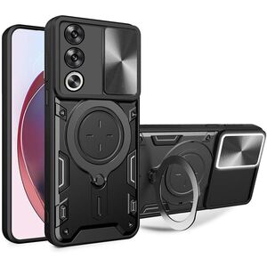 Husa pentru  Oppo A80 cu protecție pentru cameră și suport magnetic integrat Ring Shockproof, negru