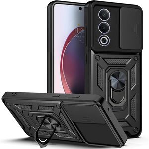 Husa pentru  Oppo A80 Ring Armor Kickstand Tough Rugged Cover cu protectie camera, negru