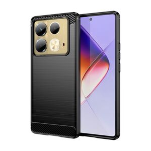 Husa pentru Infinix Note 40 Carbon Liquid Silicone, negru