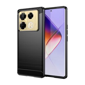 Husa pentru Infinix Note 40 Pro+ Carbon Liquid Silicone, negru