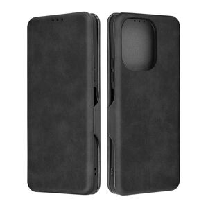 Husa tip carte pentru  Xiaomi Redmi 13 Smart Wallet fata - spate protectie 360 - negru