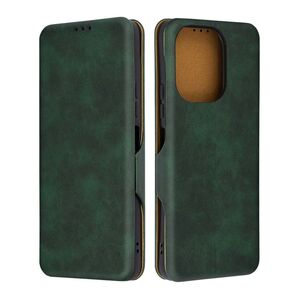 Husa tip carte pentru  Xiaomi Redmi 13 Smart Wallet fata - spate protectie 360 - verde