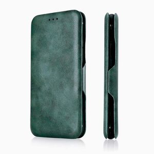 Husa tip carte pentru Oppo Reno 12F, 12FS Smart Wallet fata - spate protectie 360 - verde