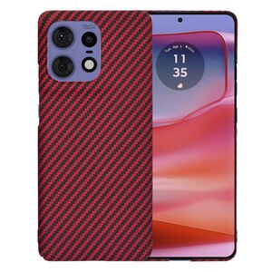Husa pentru  Motorola Edge 50 Pro CarbonFiber UltraSlim, Lightweight, rosu