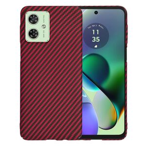 Husa pentru  Motorola Moto G54, G54 Power Edition CarbonFiber UltraSlim, Lightweight, rosu