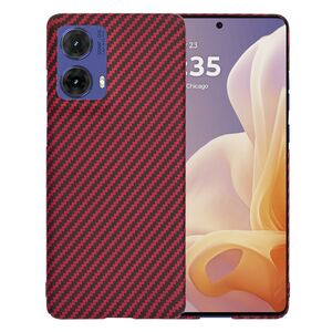 Husa pentru  Motorola Moto G85 CarbonFiber UltraSlim, Lightweight, rosu