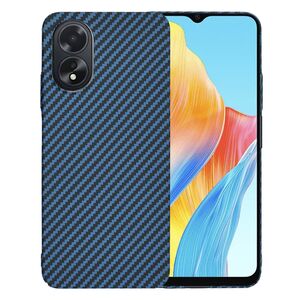 Husa pentru  Oppo A18, A38 CarbonFiber UltraSlim, Lightweight, albastru
