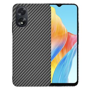 Husa pentru  Oppo A18, A38 CarbonFiber UltraSlim, Lightweight, negru