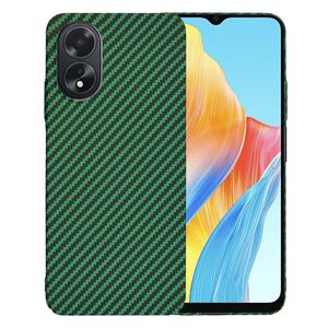 Husa pentru  Oppo A18, A38 CarbonFiber UltraSlim, Lightweight, verde